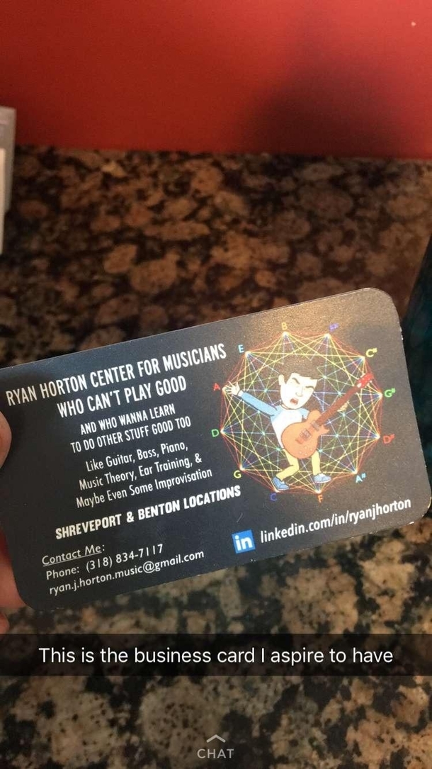 My girlfriend got this business card from a guy while working at her familys restaurant