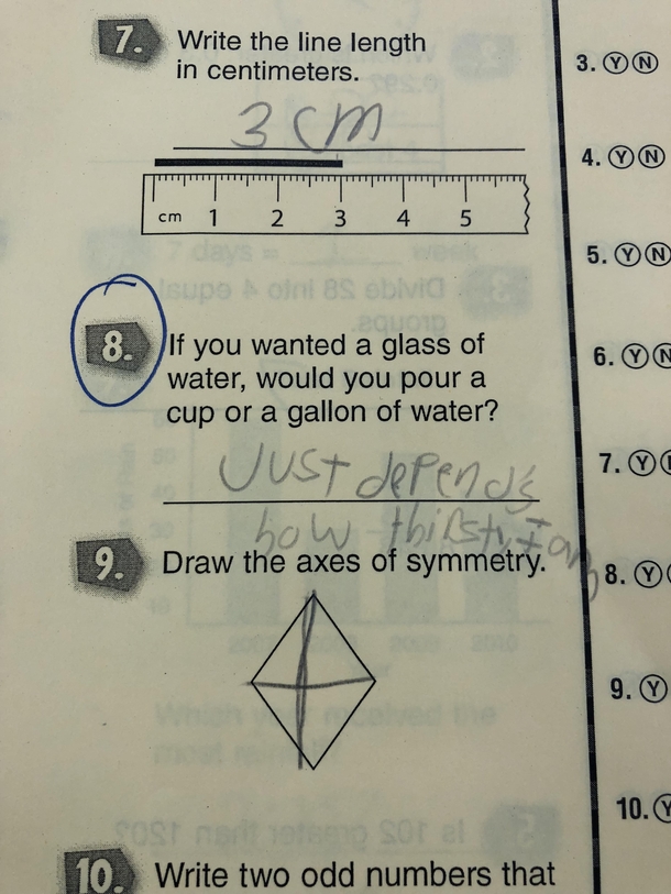 My girlfriend is student teaching and gets some pretty good answers