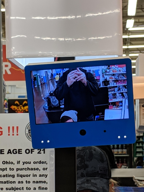 My girlfriend  is too short for the Walmart self scan cameras and Im  too tall for them