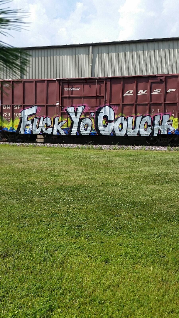 My girlfriend lives by a railroad she sent me this today