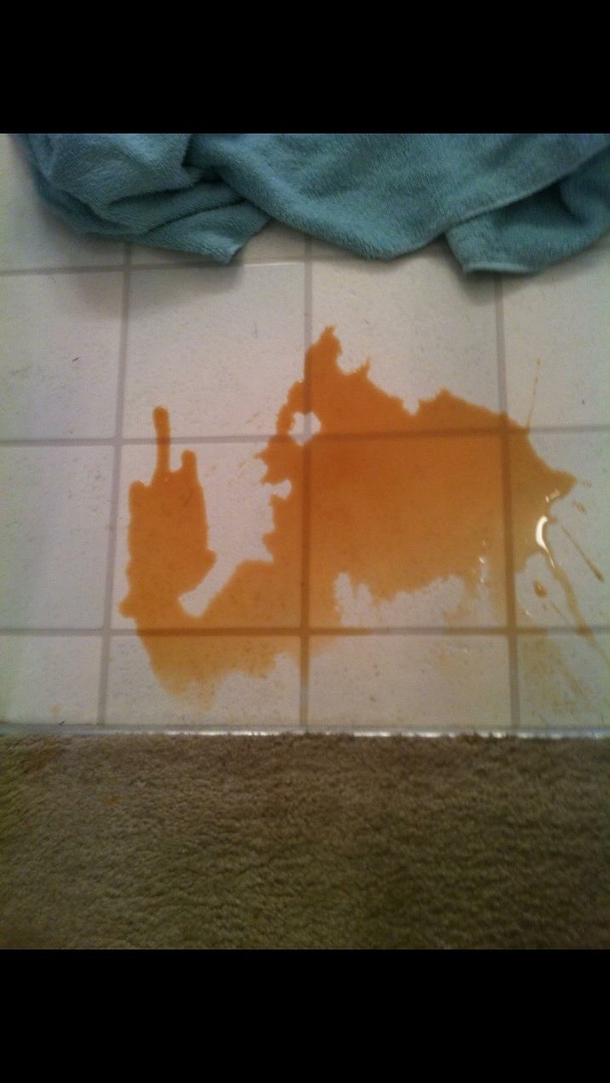 My girlfriend spilled her tea andthis happened