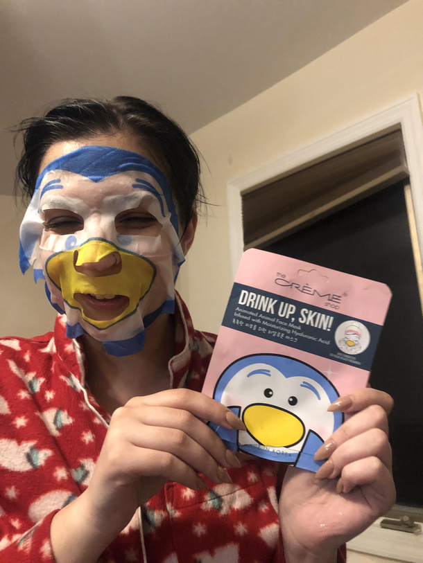 My girlfriends face mask