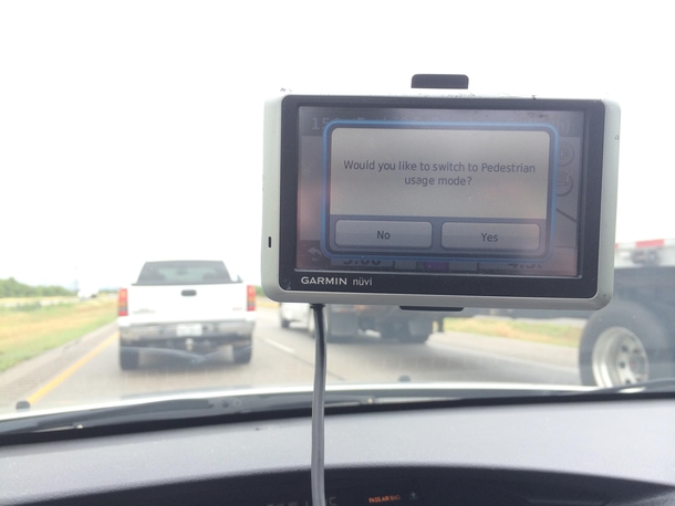 My GPS was being a little shit today in traffic