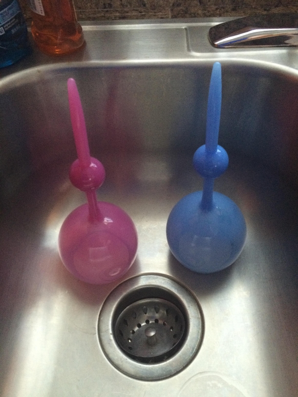 My grandma came to the family beach house and told me in a quiet voice that someone left their toys in the sink