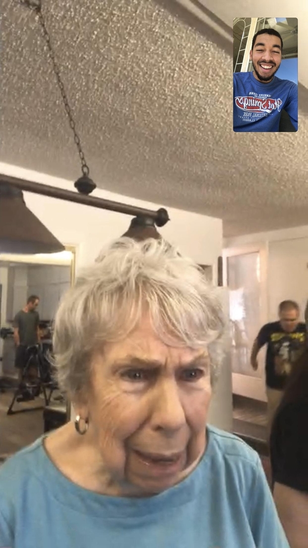 My grandma hearing about video chat for the first time today