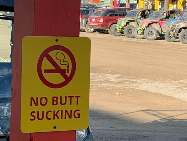 My grandma sent me this from an ATV trail resort she was pissed