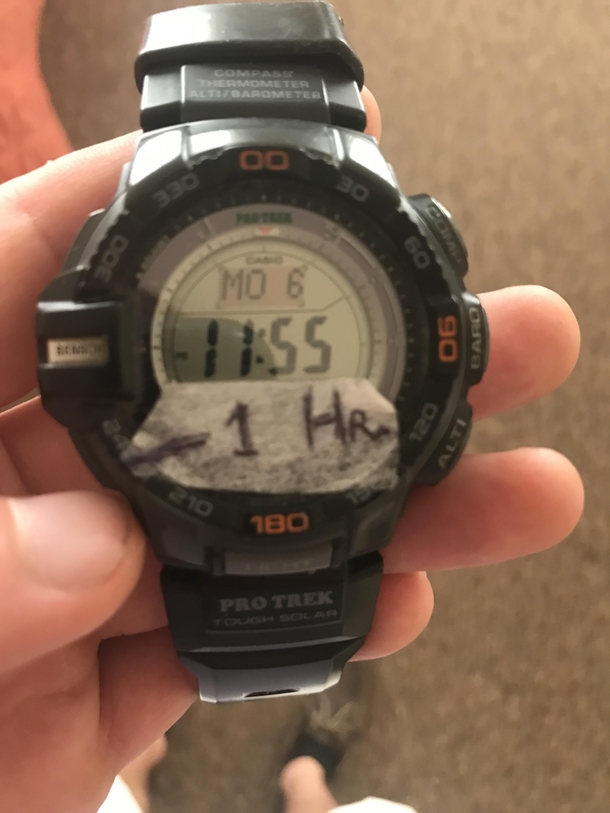 My grandpa has Alzheimers I went by today to fix his watch