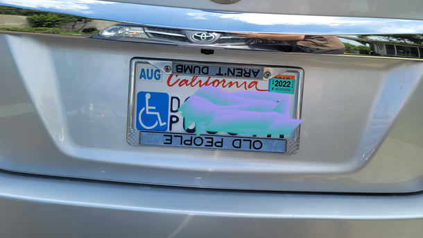 My grandparents license plate