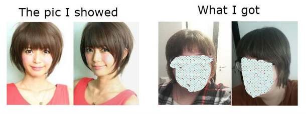 My hairdresser tried her best