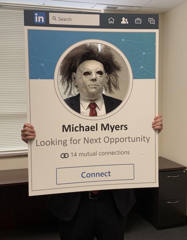 My Halloween costume from last year was so much fun I have to share it again this year Check out Michael Myers resume in the comments