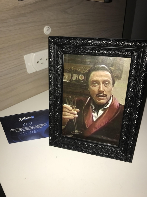 My hotel had a special requests box when reserving I told them I feel more at home with a framed photo of Christopher Walken
