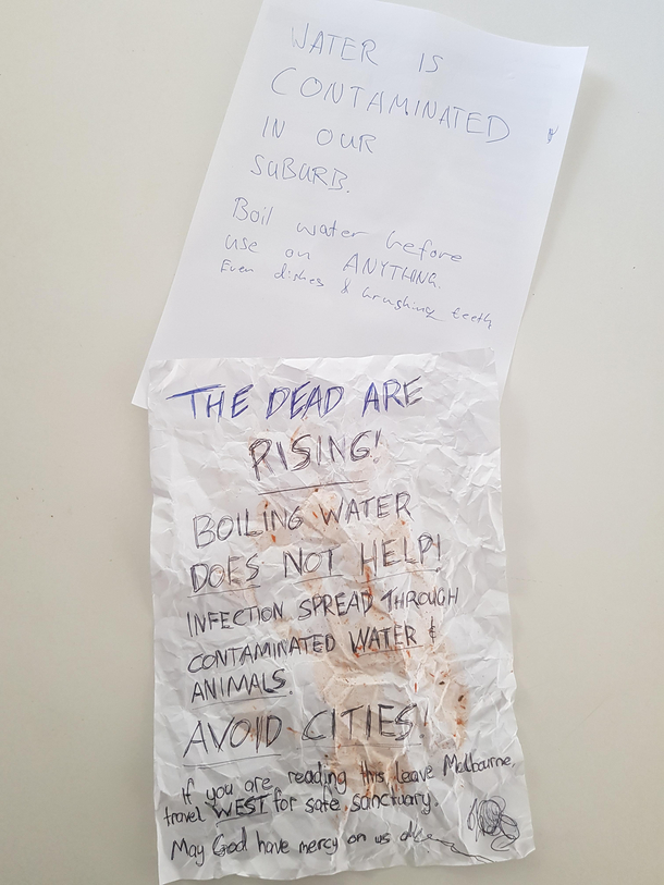 My housemates response to my informative note