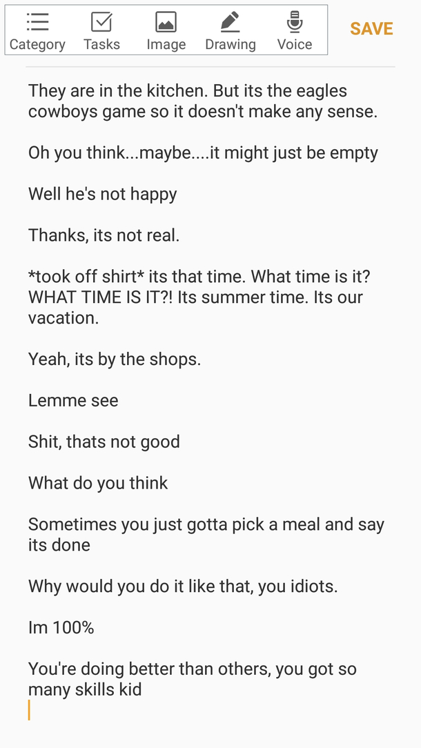 My husband always talks a lot in his sleep when he goes to bed drunk so one night I started jotting down the things he was saying This was all in a two hour time frame enjoy