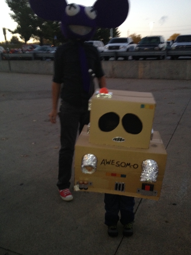 My husband and son for Halloween
