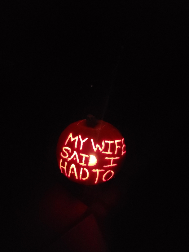 My husband didnt want to carve pumpkins