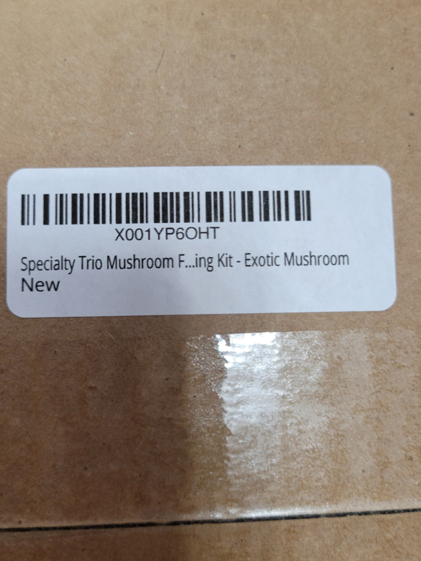 My husband got me a mushroom growing kit for Christmas Apparently the label thinks I should do something else to the fungi