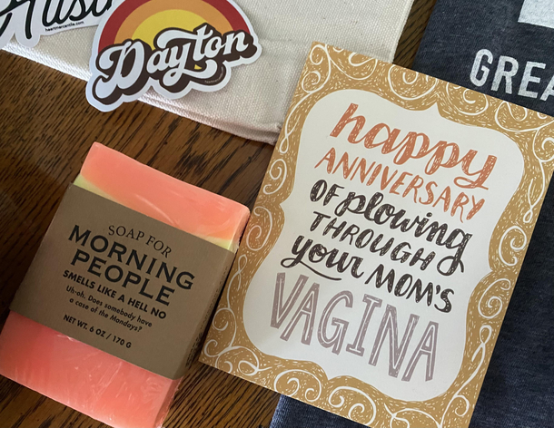 My husband knows me well Birthday card and present