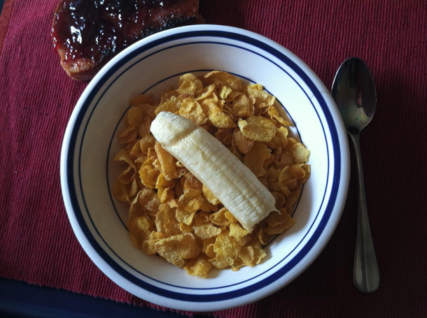 My husband served me breakfast in bed