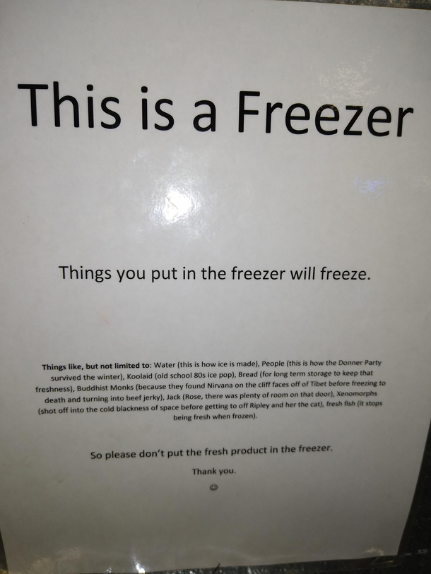 My job has this posted thought yall would enjoy