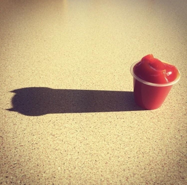 My ketchup thinks its batman Go home ketchup--youre drunk