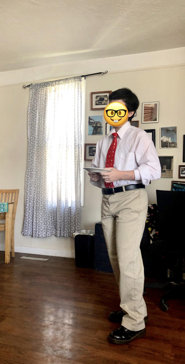 My kid came downstairs in the same pajamas hed been wearing for three days so I told him to go change
