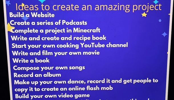 My kid is in Year  yo these are the options for a school project at his age