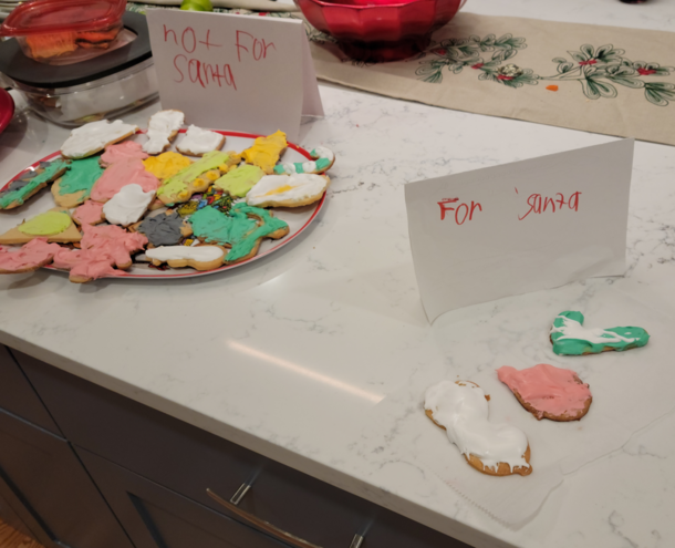 My kid making sure Santa knows whats up