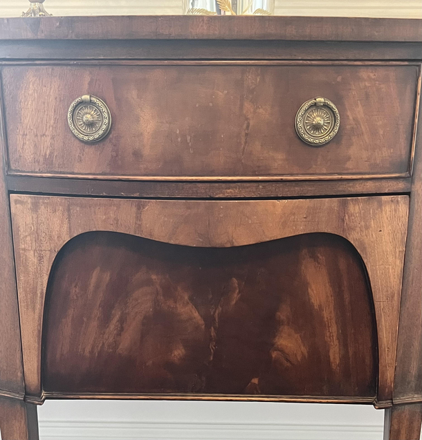 My kid pointed out the center of our sideboard looks like a scared Ninja Turtle