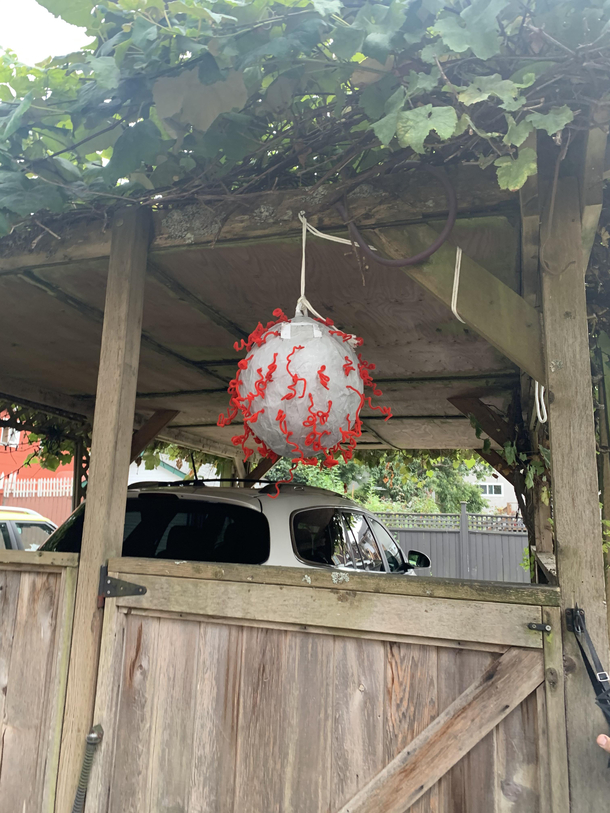 my kids made me a coronavirus pinata for my birthday filled with chocolate and hand sanitizers