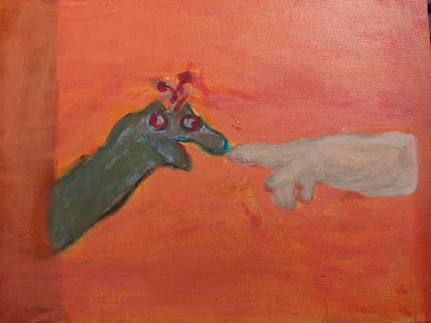 My kids take on The Creation of Adam