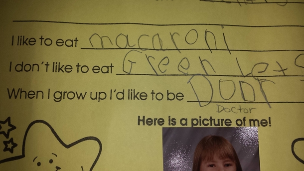 My kindergarten teacher was trying to change my dreams