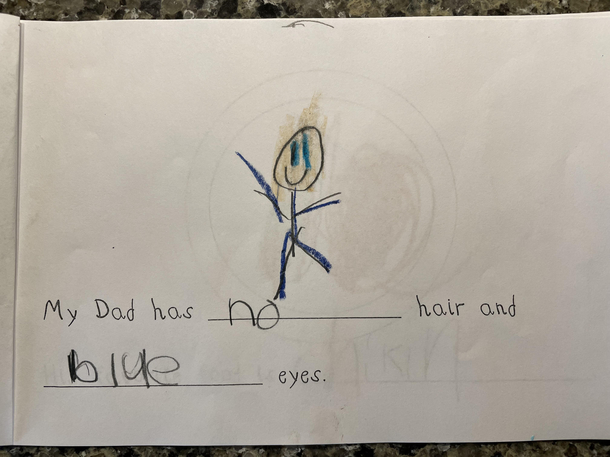 My kindergartener with the brutal truth