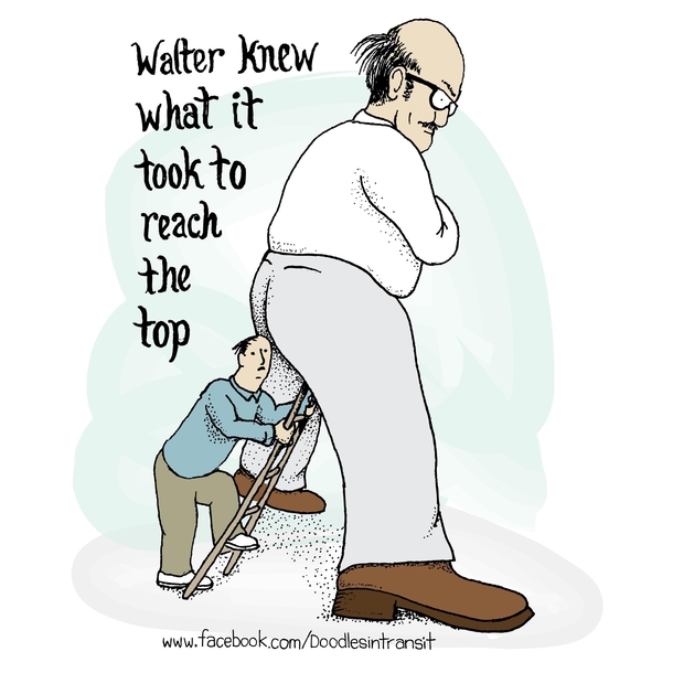 My latest Doodle Walter on making it to the top
