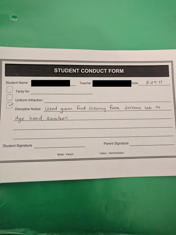 My little brother brought this home from school today