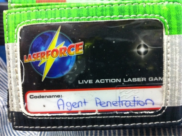 My little brother played laser tag today He is  years old