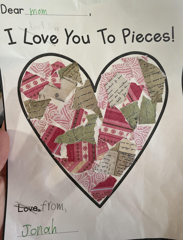 My little brothers gift to our mom