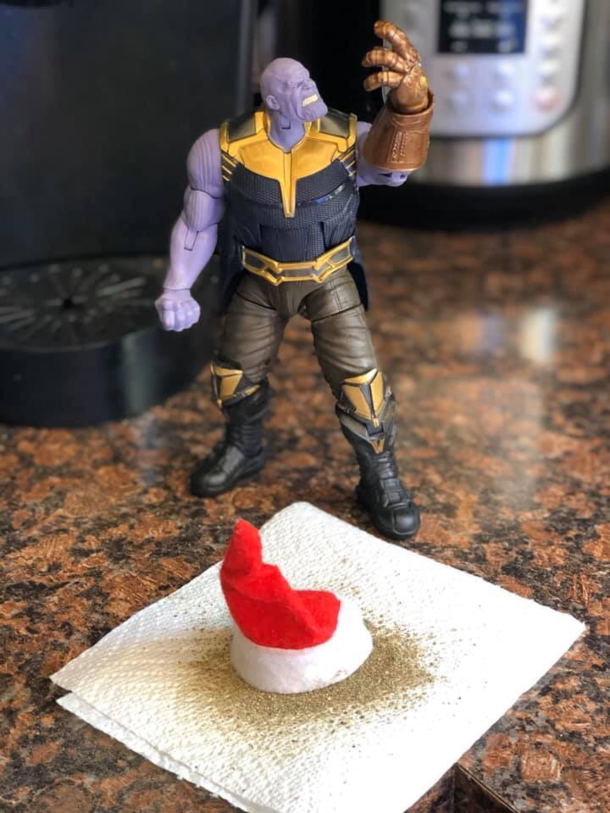My little cousin was tired of the same old elf on the shelf