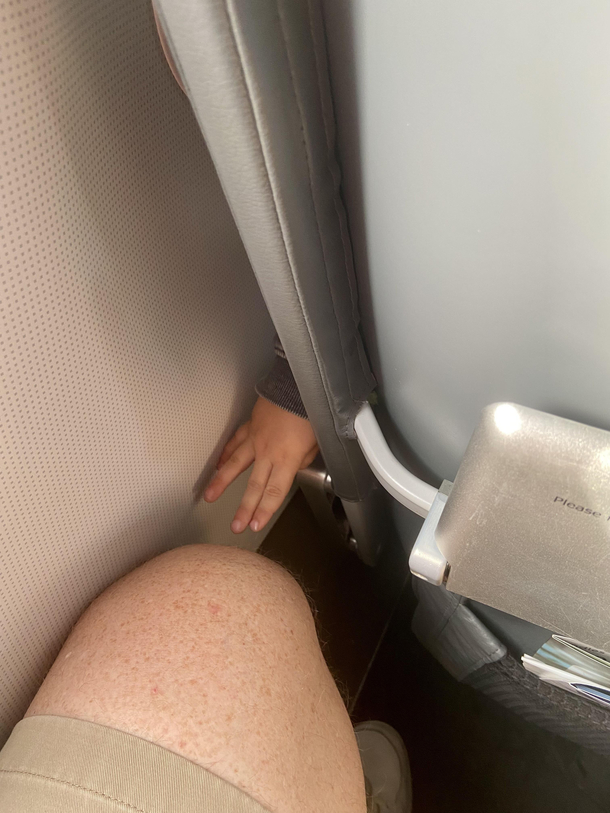 My little friend on my flight home