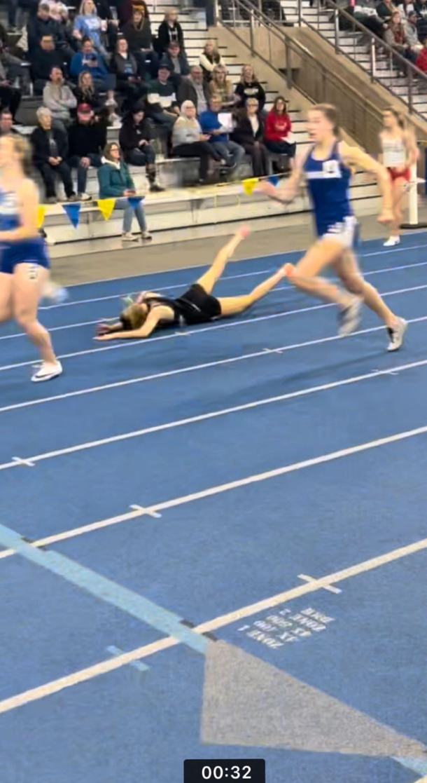 My little sister at her track meet