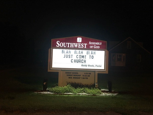 My local church has apparently given up on being clever