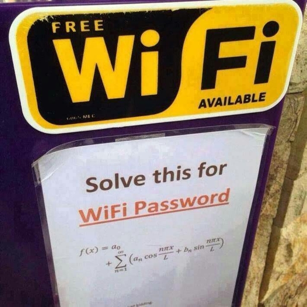 My local coffee shop has a good idea to make the youth use their brains