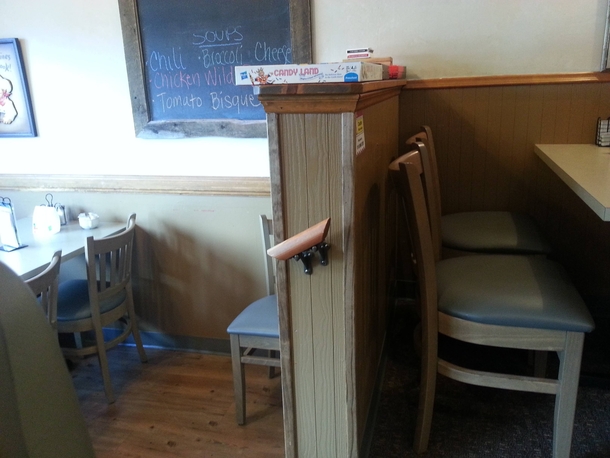 My local diner has a tiny handrail to walk up one stair