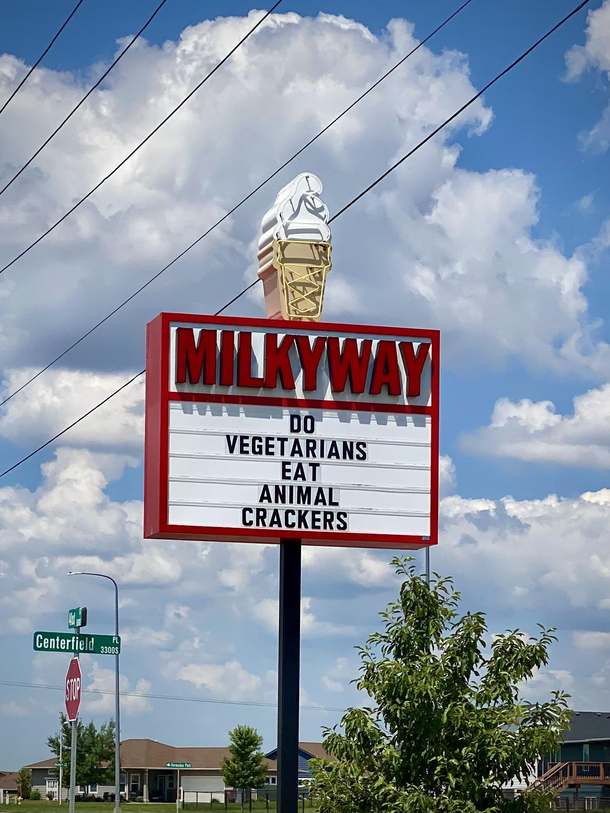 My local ice cream shop dairying to ask the meaty questions