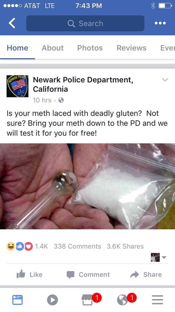 My local police department saving its residents from deadly gluten
