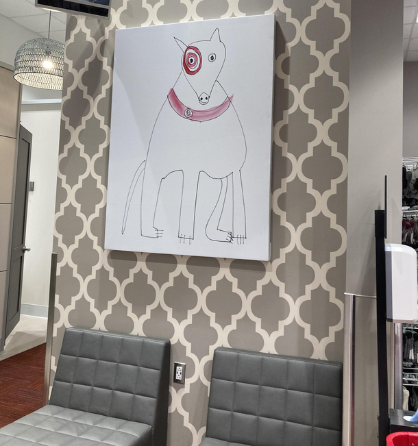 my local target remodeled their dressing room and this was hanging up