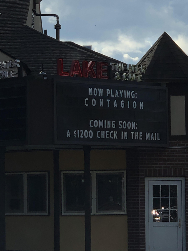 My local theater has a sense of humor