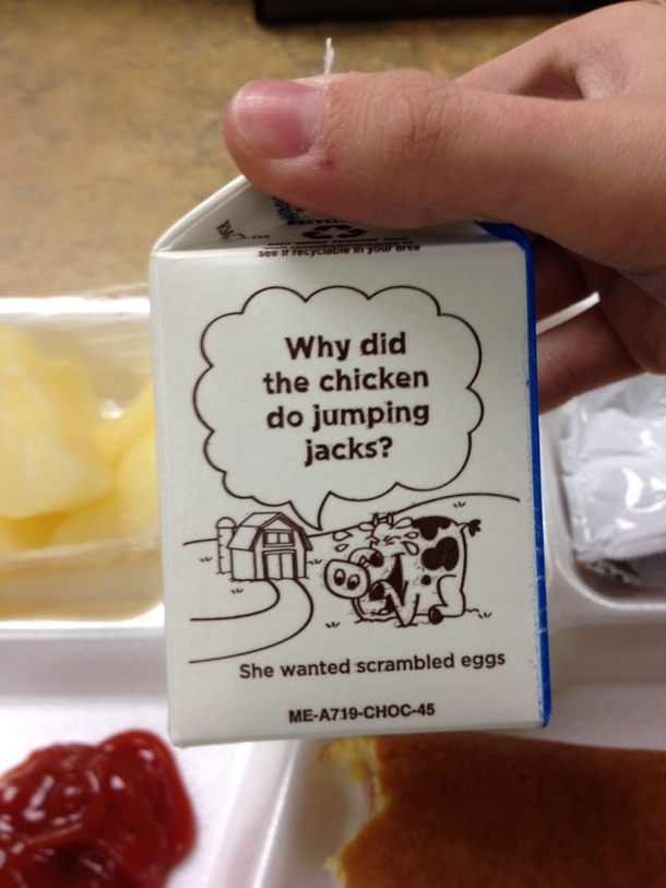 My lunch milk had a abortion joke on it