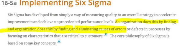 My Masters level business textbook has an error in the section on how to prevent errors