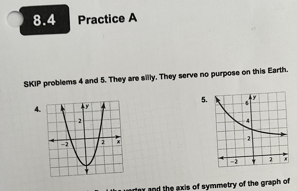 My math homework for today not expecting this 