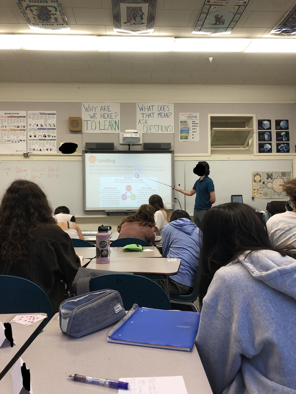 My math teacher was demonstrating all the cool ways he could use the smart board he happens to be the fencing coach